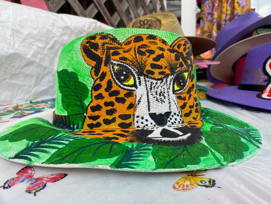 Hand Painted Cheetah Hat