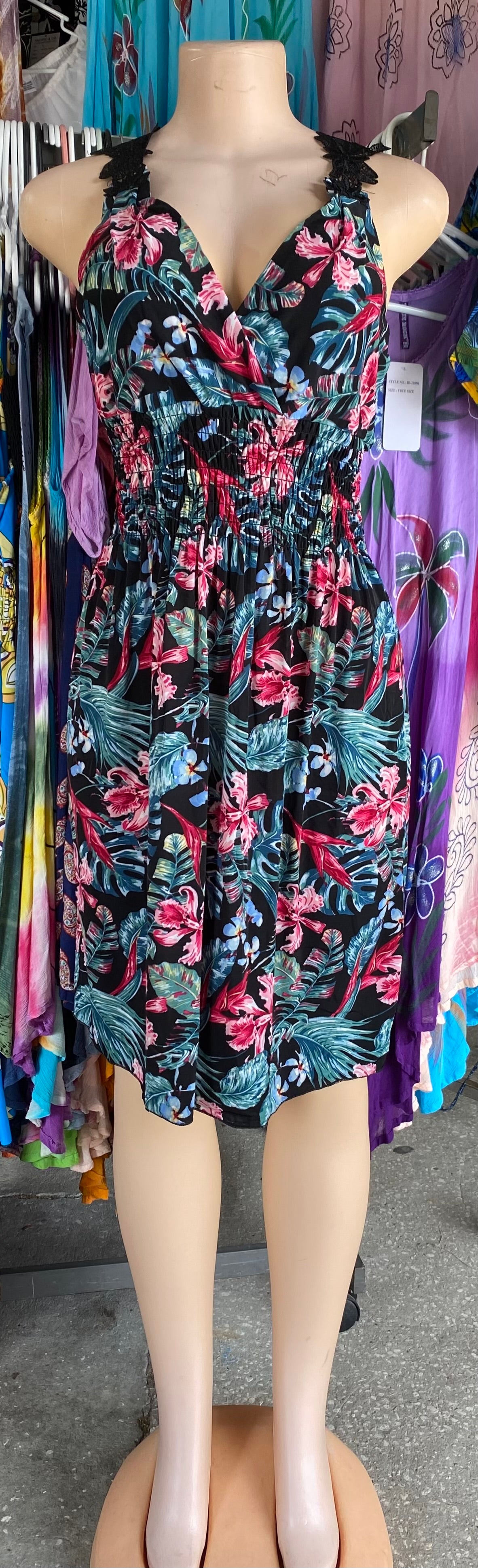 FLORAL LACED SHORT SINDRESS
