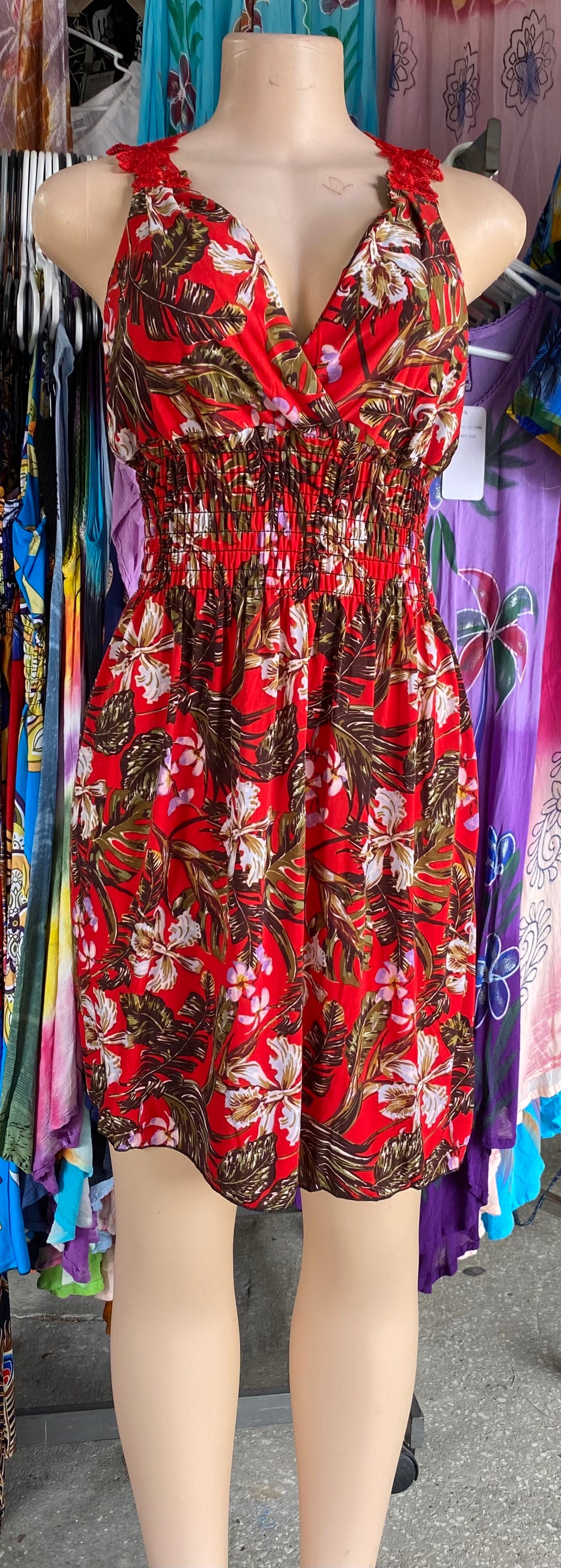 FLORAL LACED SHORT SINDRESS
