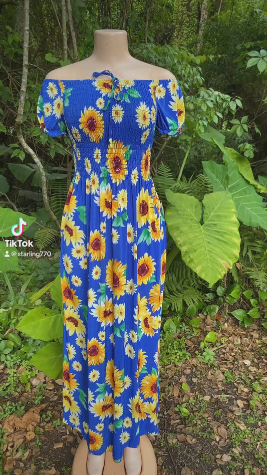 Sunflower Off Shoulder Sundress